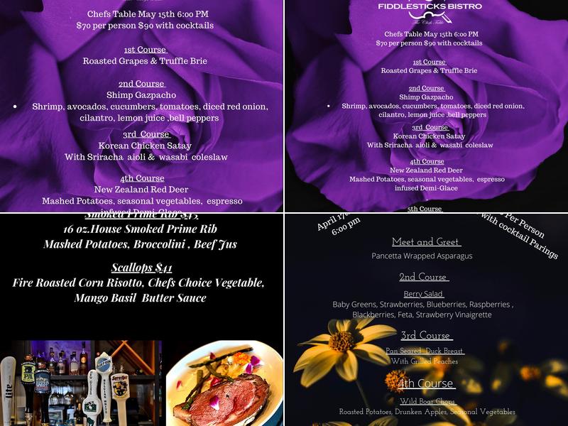 Fiddlesticks Bistro Menu