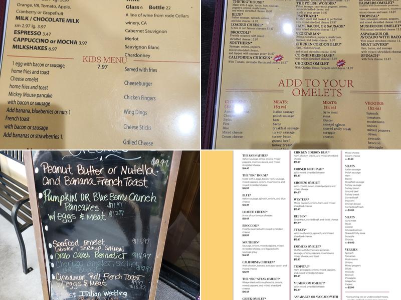 House of Omelets Restaurant Menu