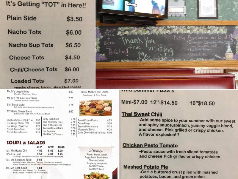 Mr M's Pizza & Lounge Menu