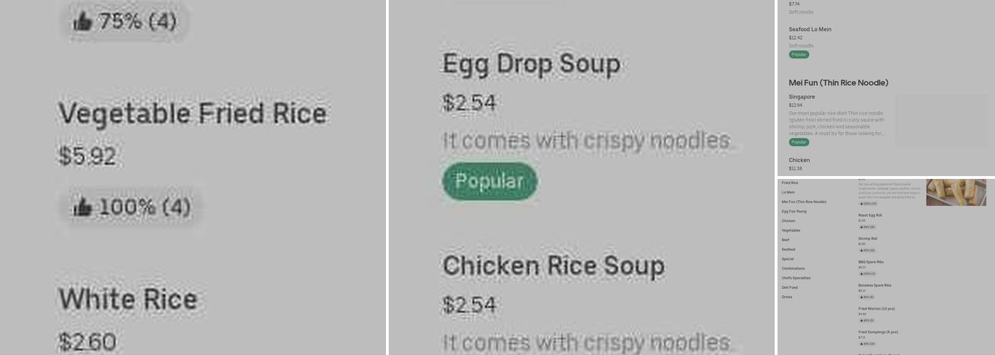 Fu Lin Menu