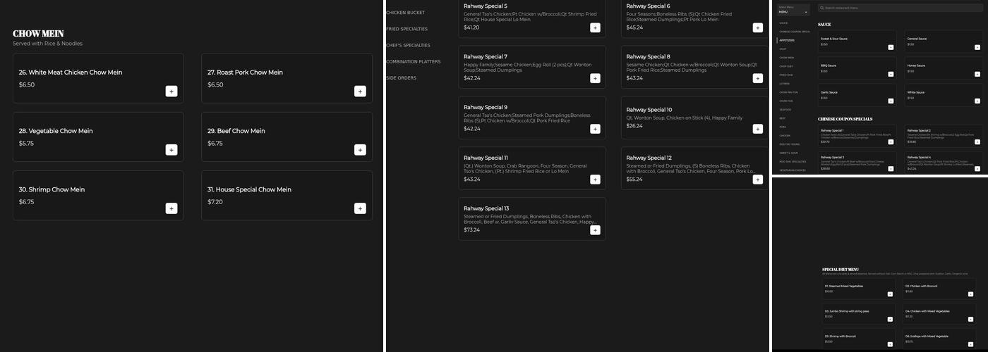 Panda China Restaurant Menu