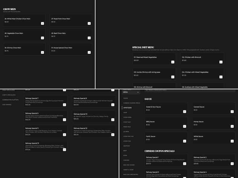 Panda China Restaurant Menu