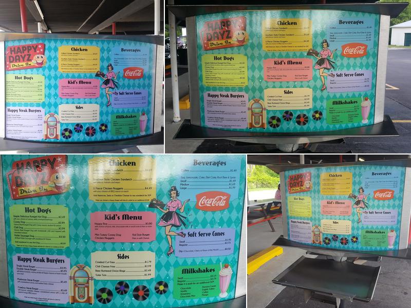 Happy Dayz Drive-In and Diner Menu