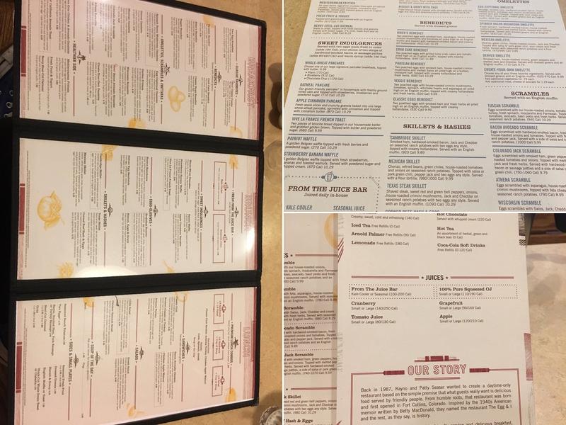 Egg & I Menu