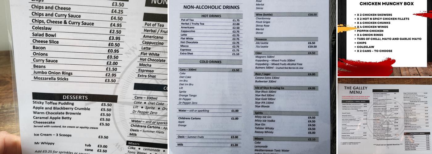 The Galley Cafe & Takeaway Menu