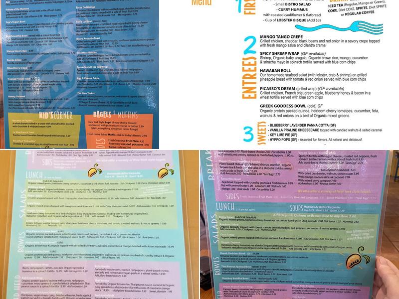 Mango Bistro Menu