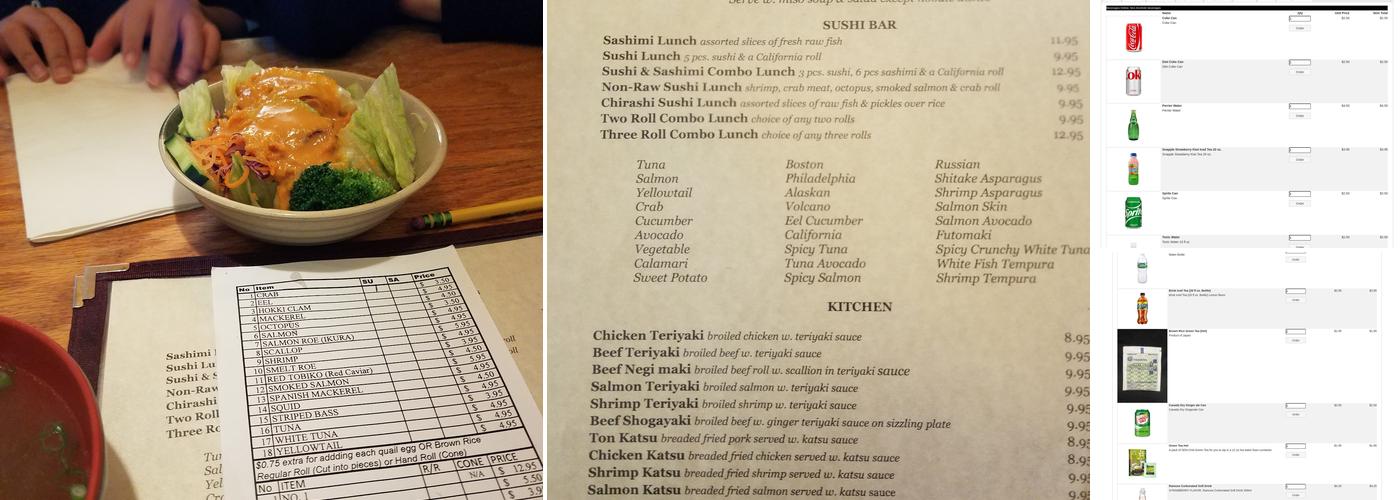 U-Yee Sushi & Hibachi Menu