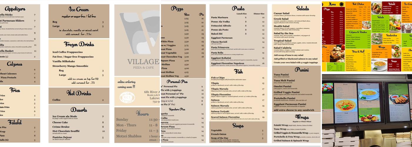 Village Pizza & Cafe South Menu