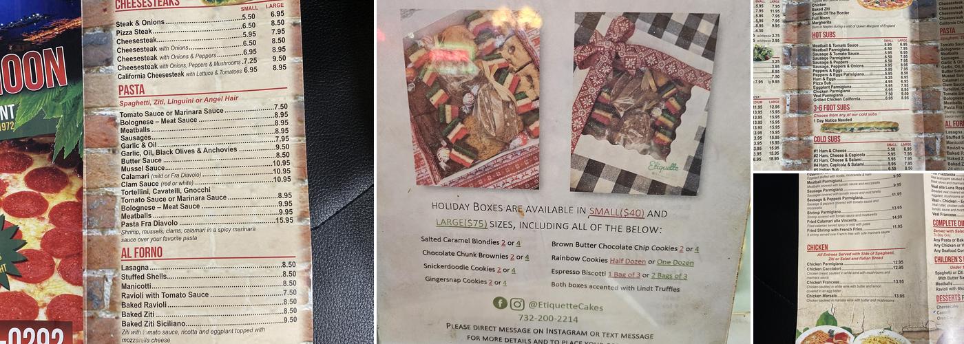 Red Moon Pizzeria & Restaurant Menu