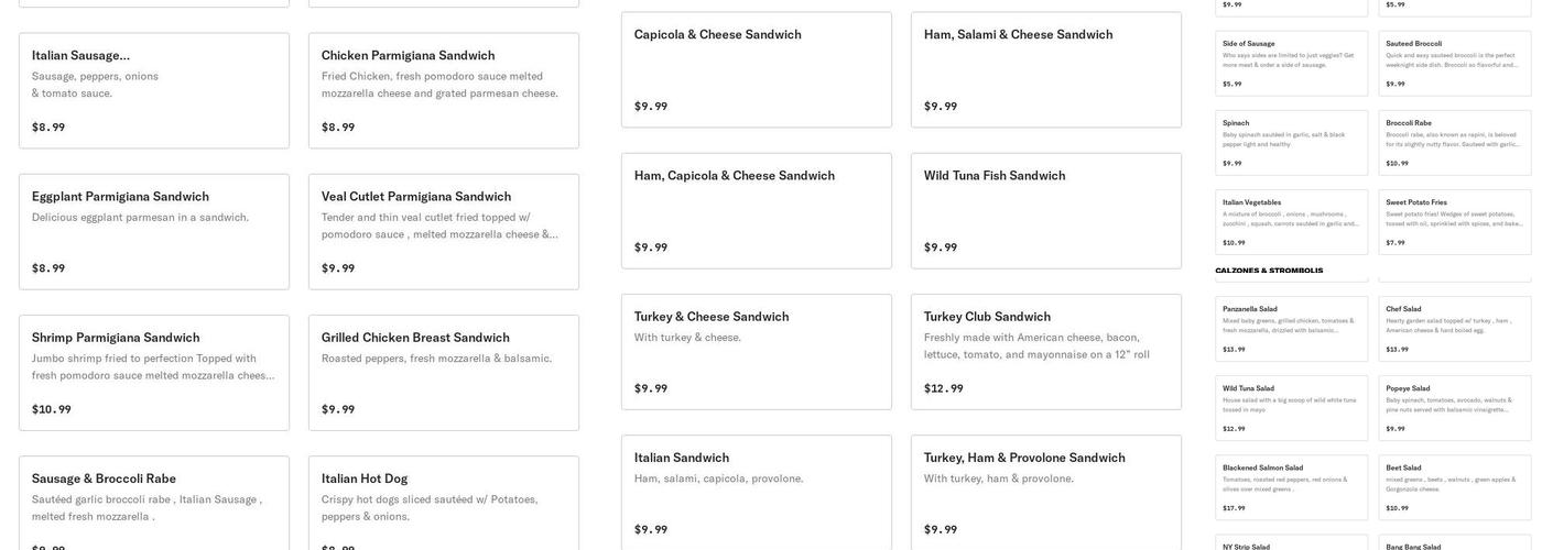 LG's Pizza & Pasta Menu