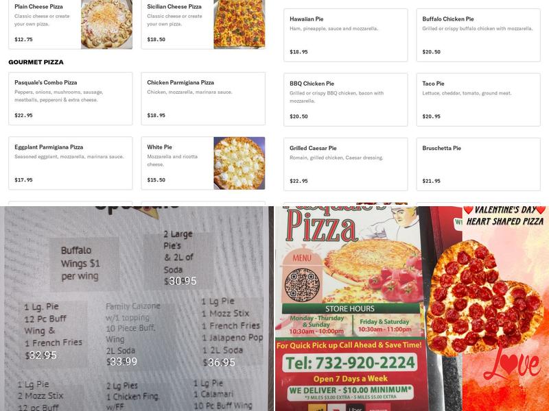 Pasquale's Pizza & Carry Out Menu