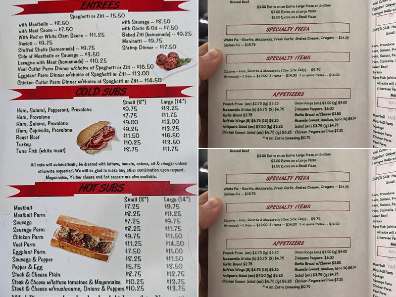 Mike's Pizzeria Menu