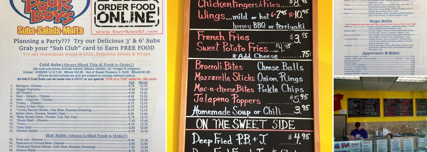 Poor Boys Subs Salads & Melts Menu