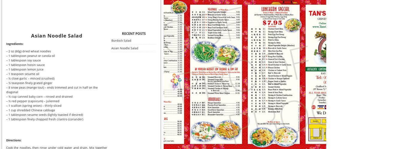 Golden Jade(formerly TAN’S GARDEN) Menu