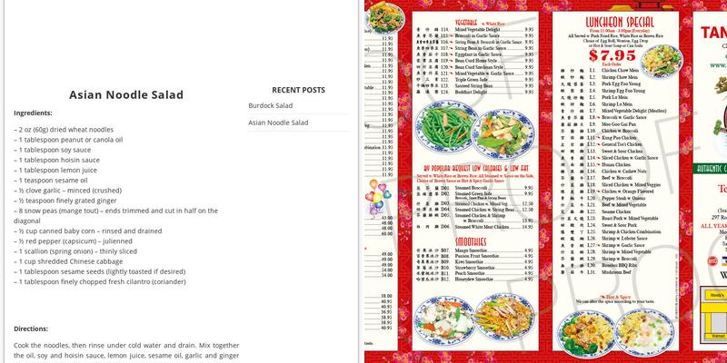 Golden Jade(formerly TAN’S GARDEN) Menu