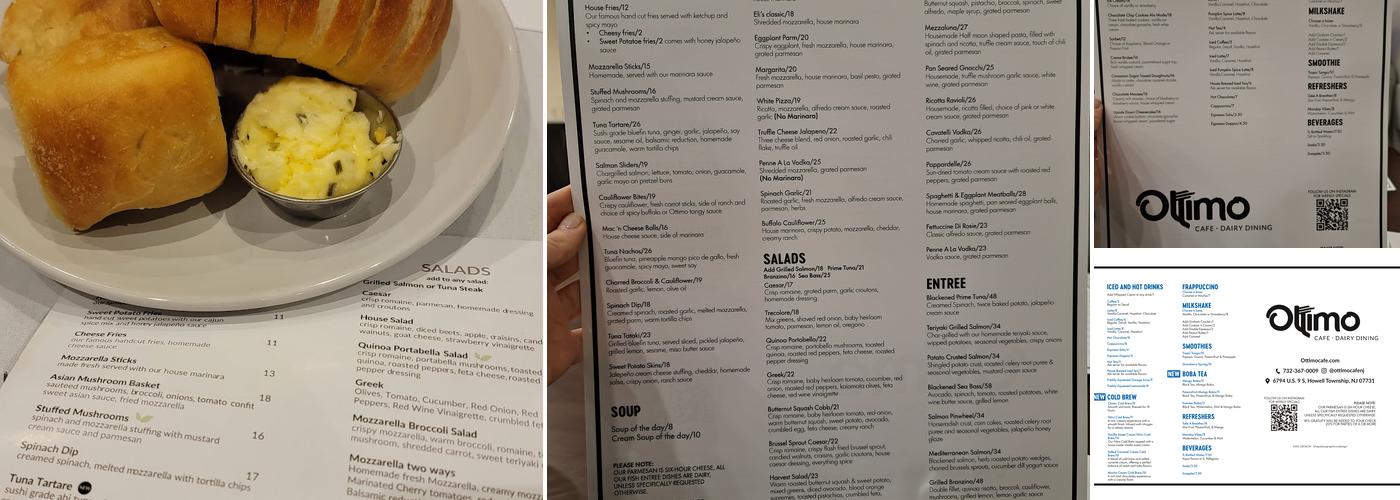 Ottimo Cafe Menu