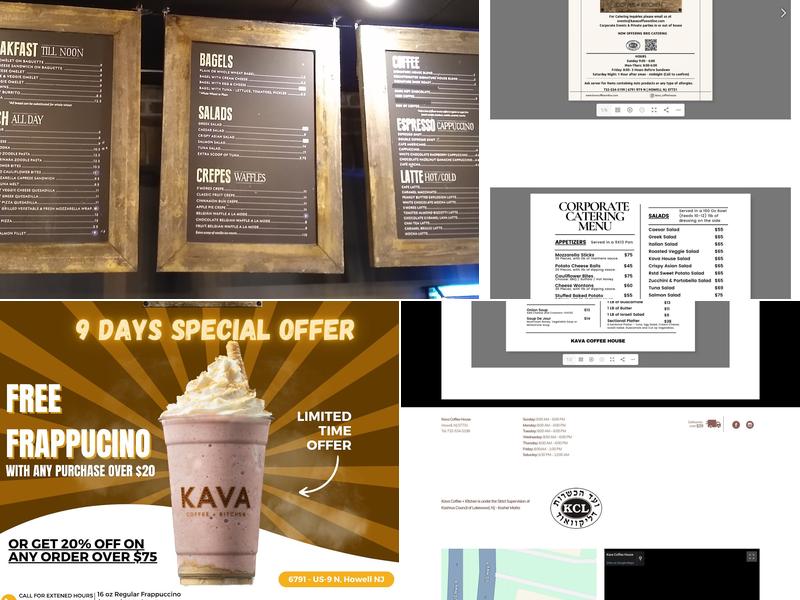 Kava Coffee House Menu