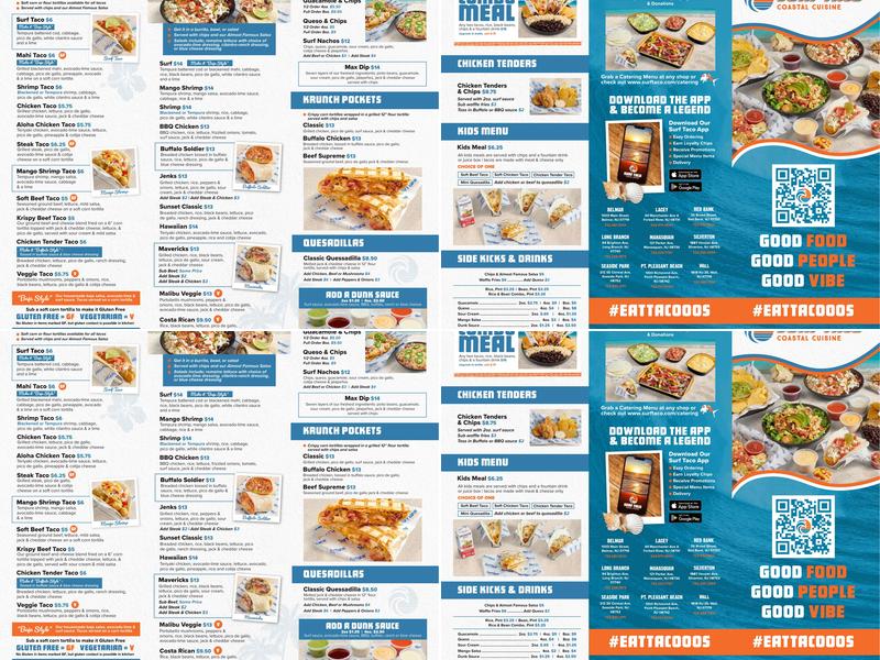 Surf Taco - Belmar Menu