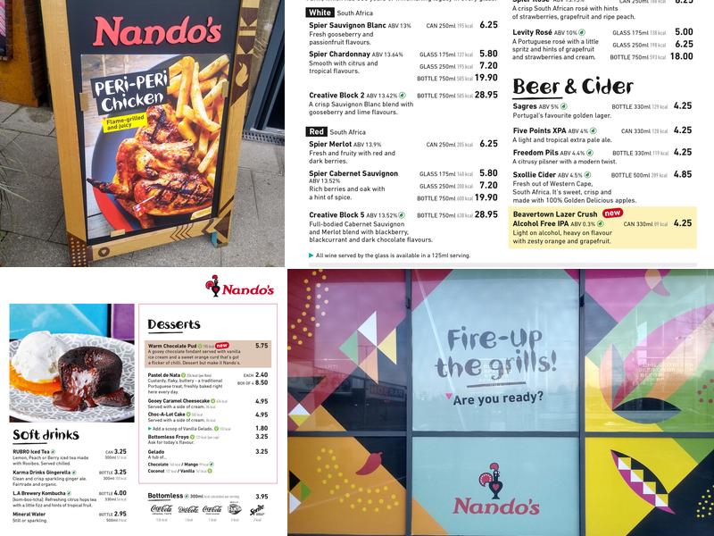 Nando's Coleraine Menu