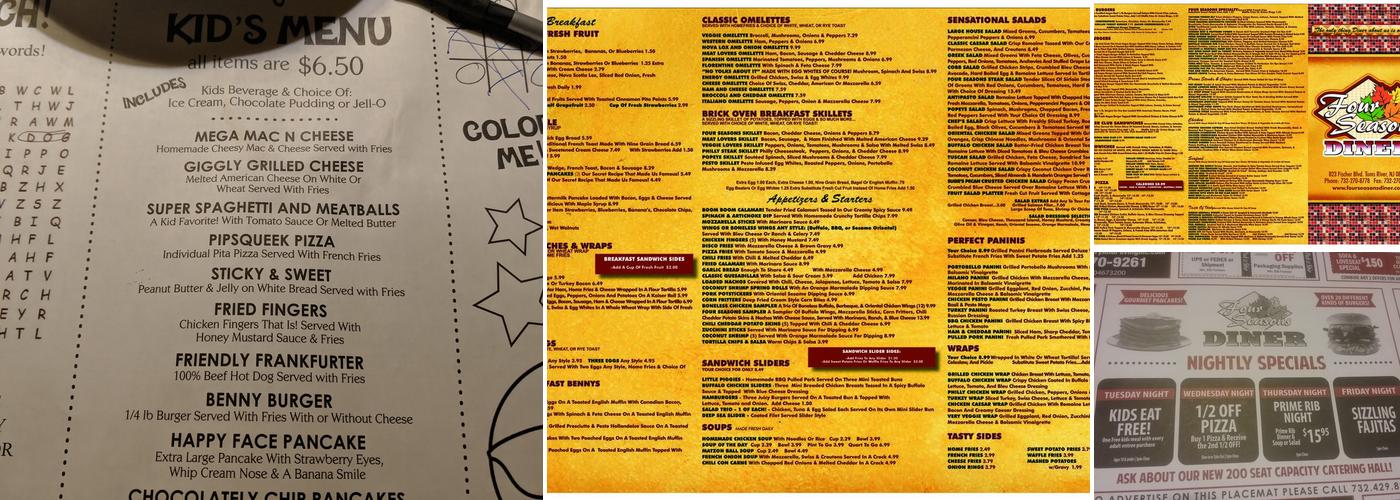 Four Seasons Diner Menu