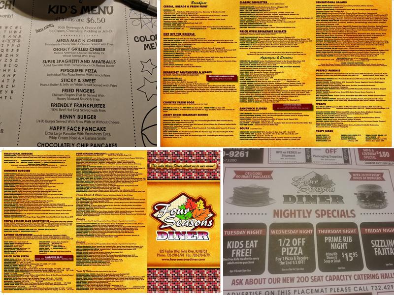 Four Seasons Diner Menu