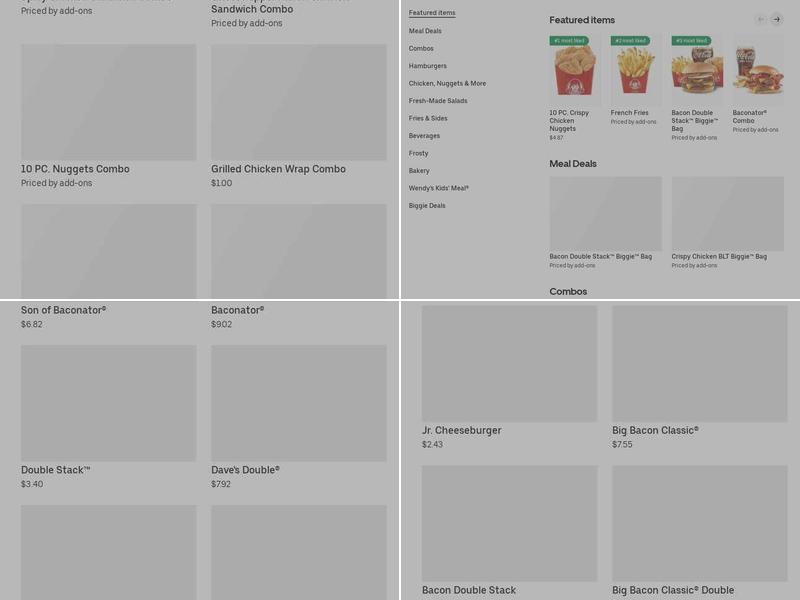 Wendy's Menu