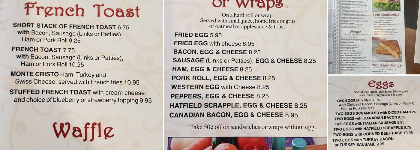Bandwagon Diner Menu