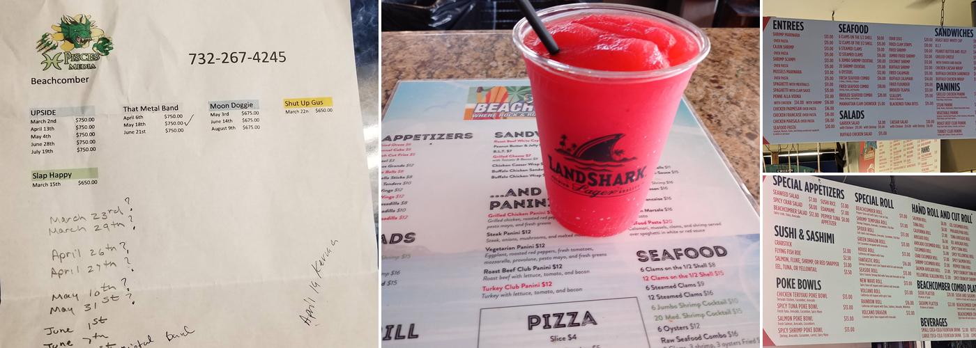 Beachcomber Bar & Grill Menu