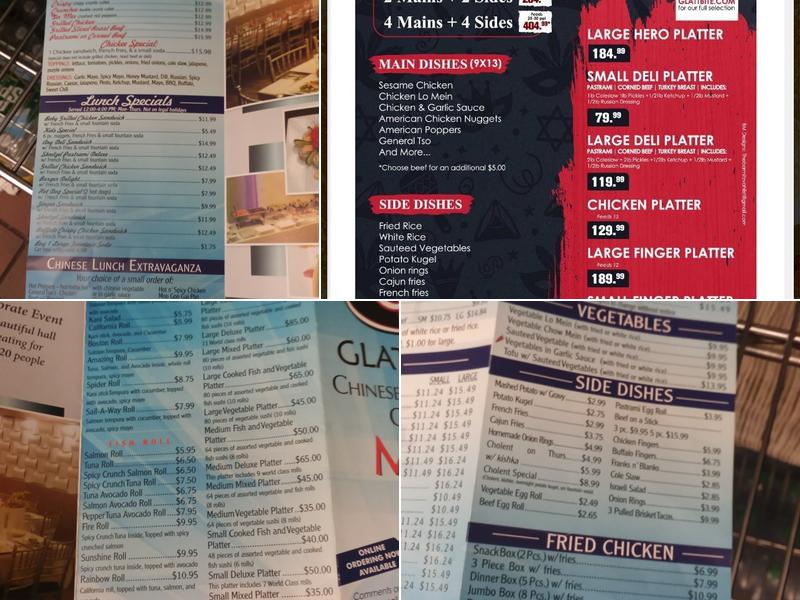 Glatt Bite Menu