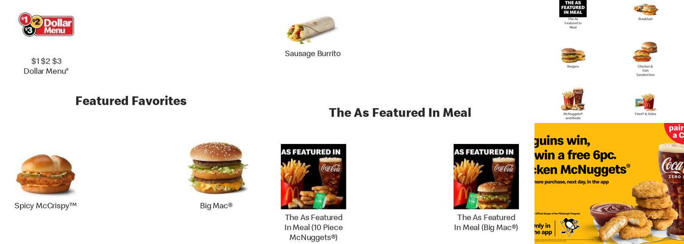 McDonald's Menu