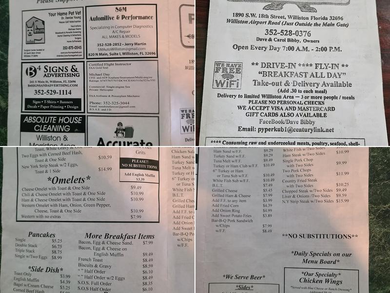 Pyper Kub Cafe & Restaurant Menu