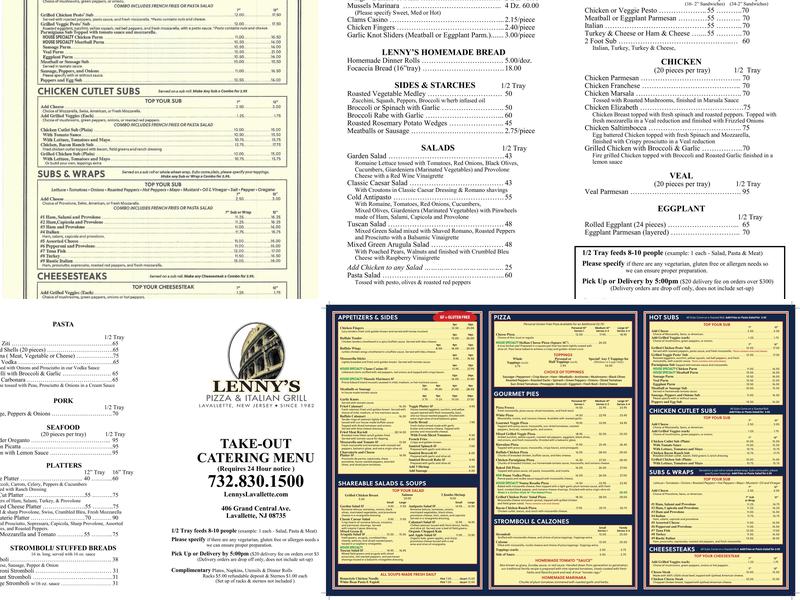 Lenny's Pizza & Italian Grill Menu