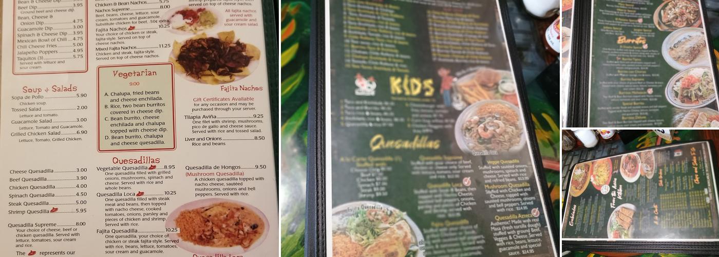 Los Avina Mexican Restaurant Menu