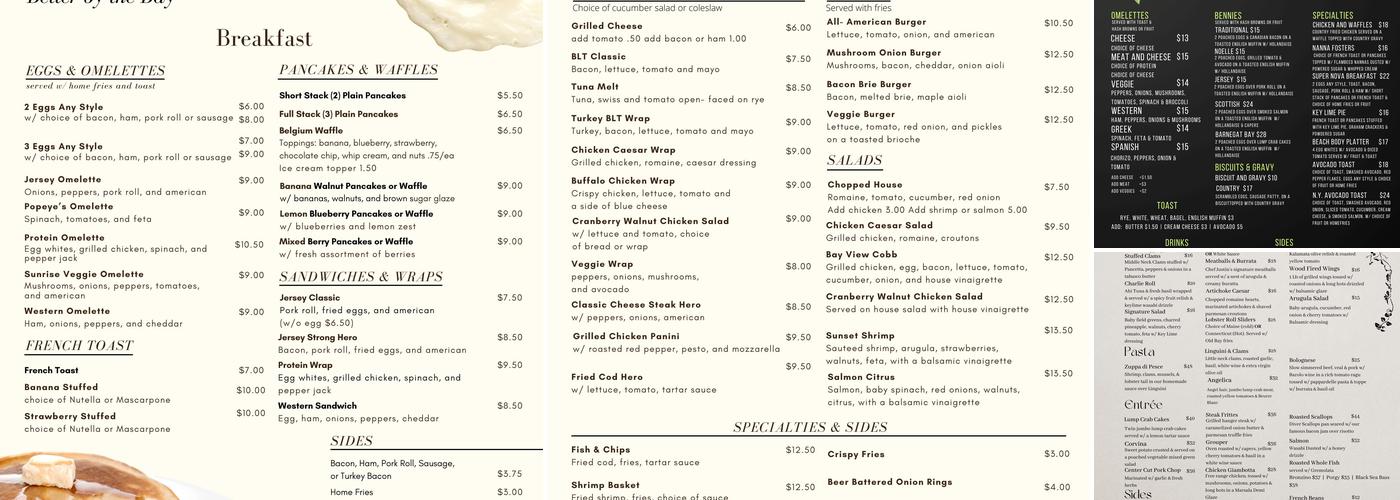 Sunset Keys Cafe Menu