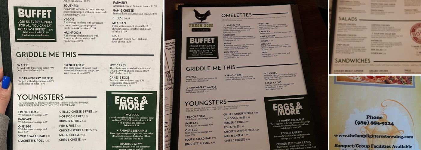 The Lamplighter Menu