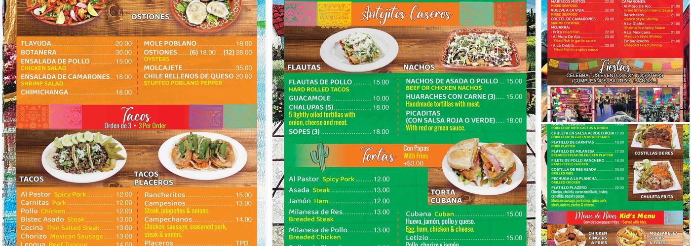 El Poblano Menu