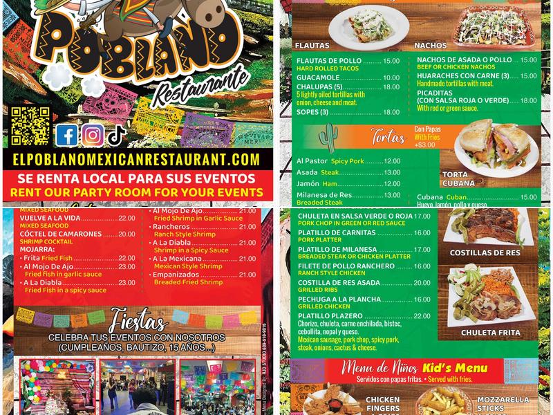 El Poblano Menu
