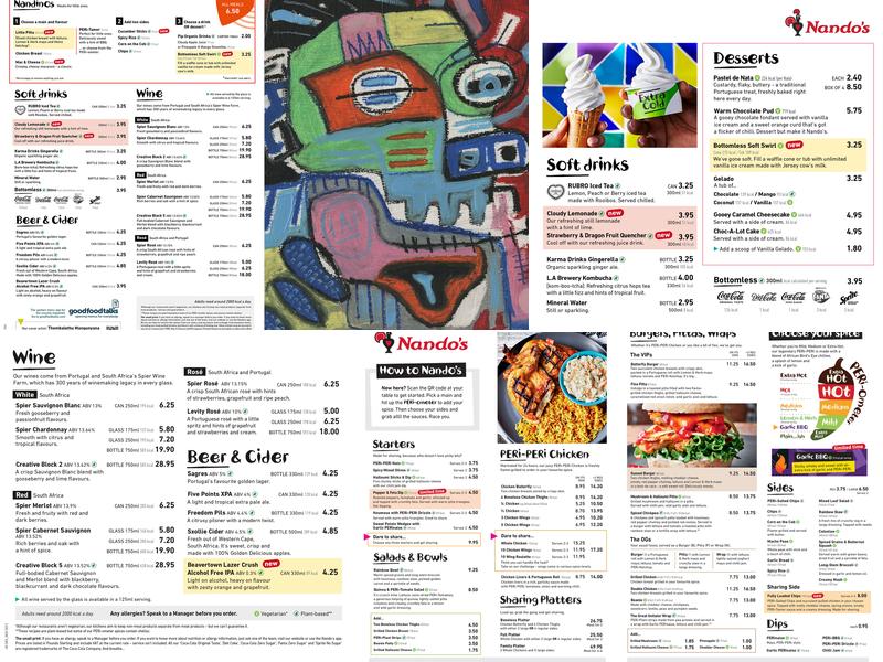 Nando's Rushmere Centre Menu
