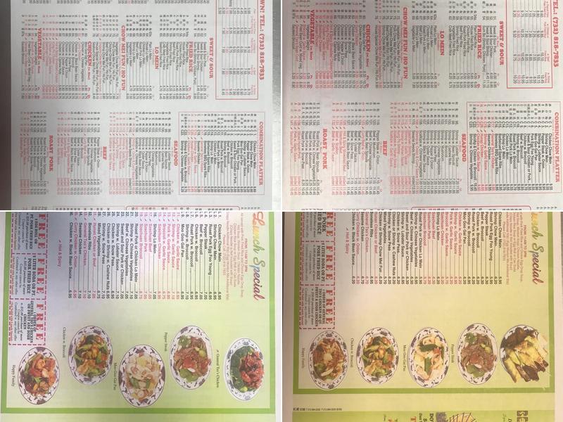 Best Food In Town Menu