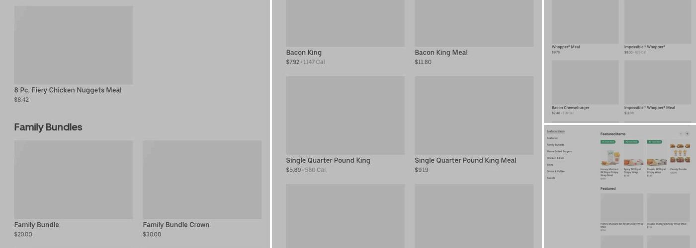 Burger King Menu
