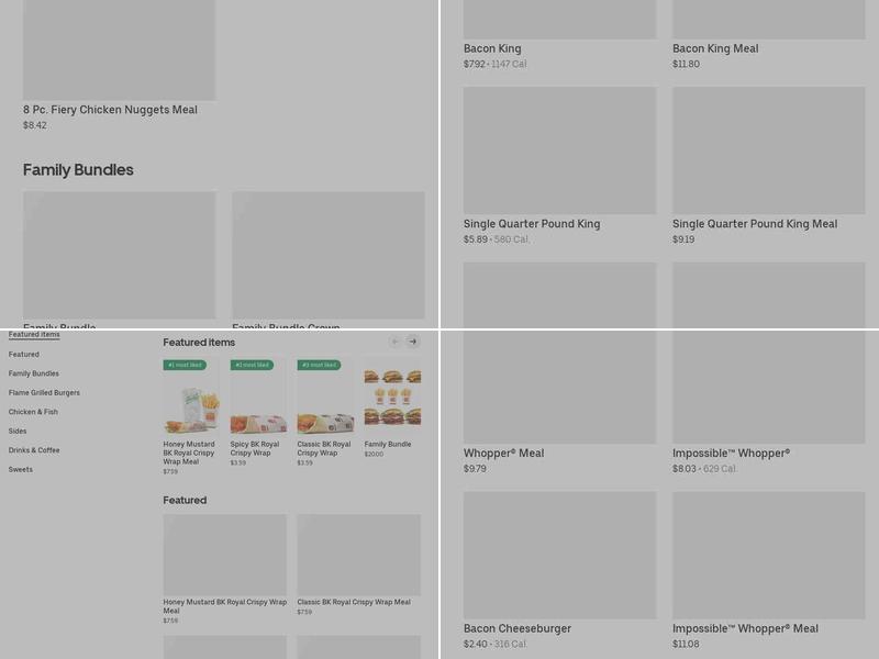 Burger King Menu