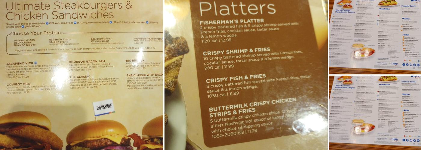 IHOP Menu