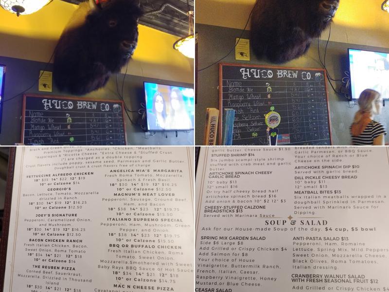 Angelina's Eatery & HUCO Brew Co. Menu