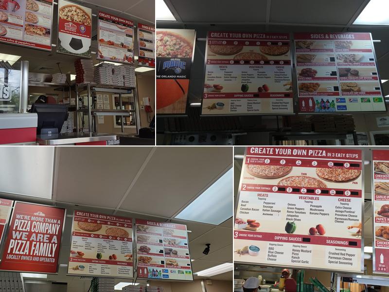 Papa Johns Pizza Menu