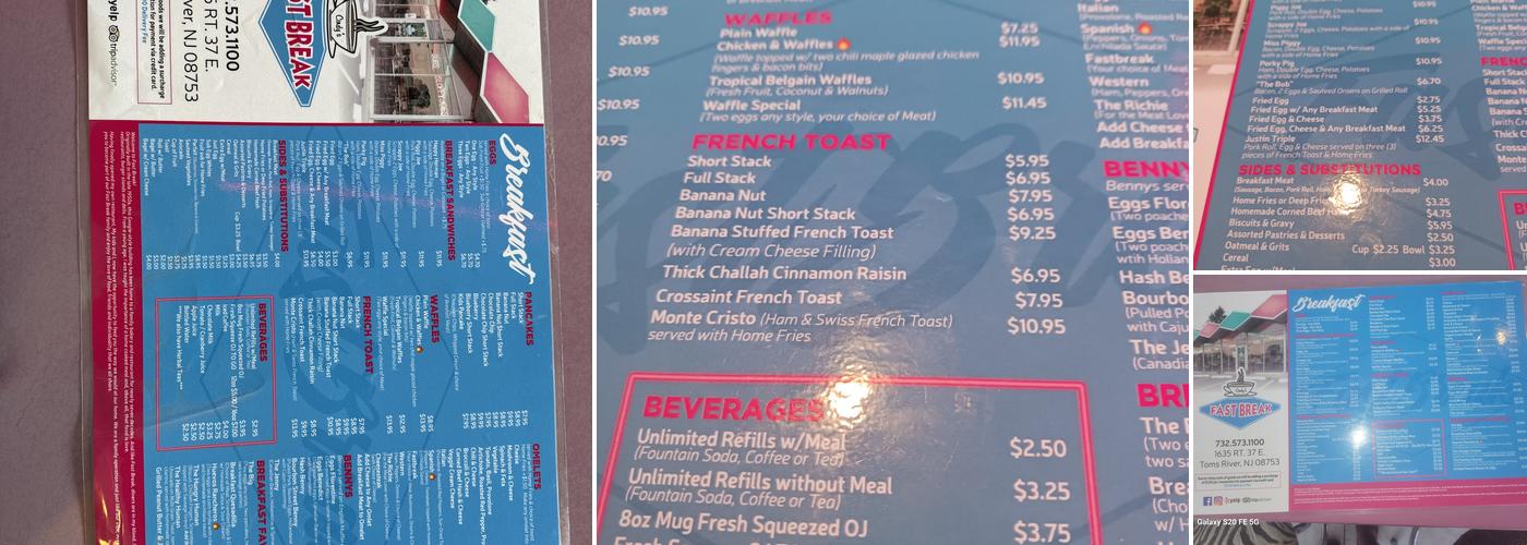 Fast Break Menu