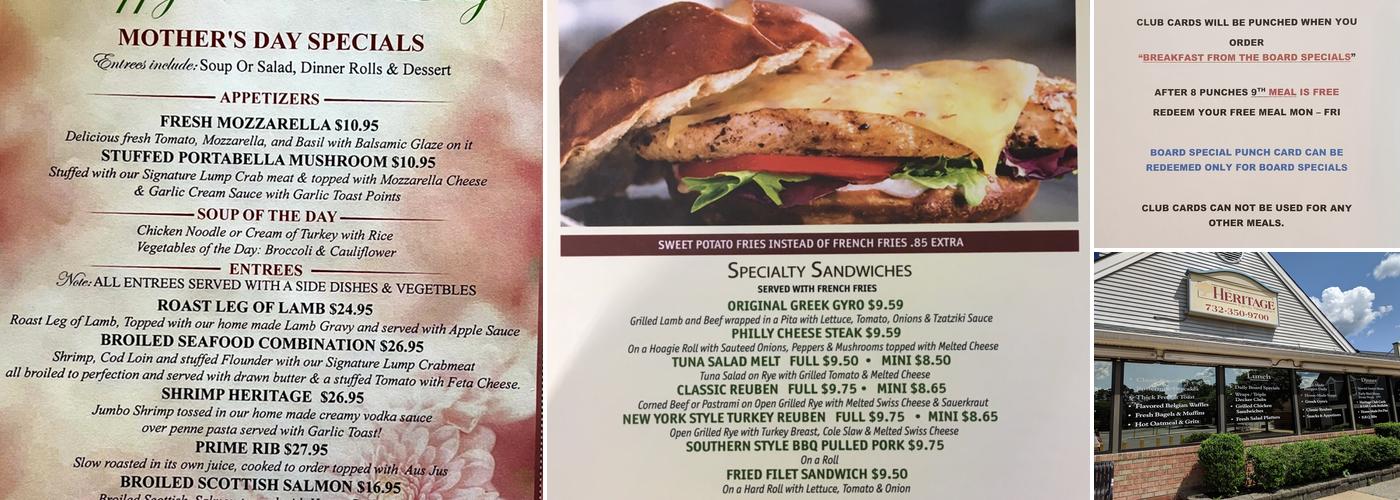 Heritage Restaurant Menu