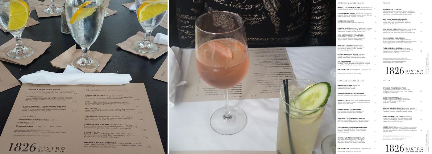 1826 Bistro Menu