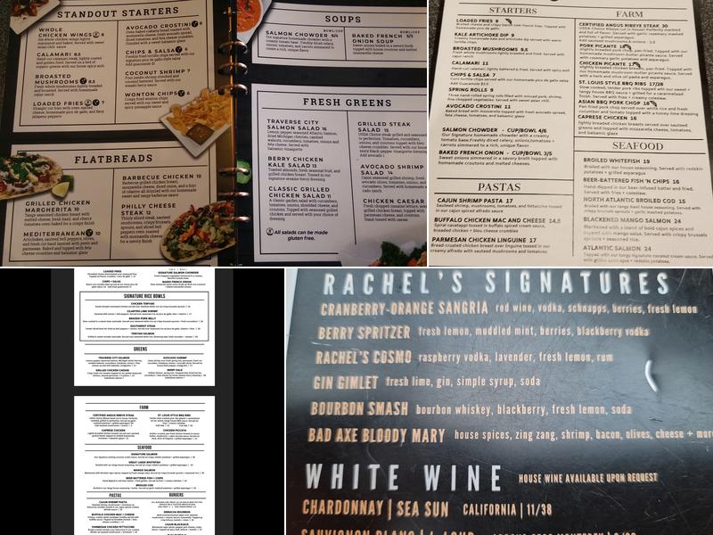 Rachel's Menu