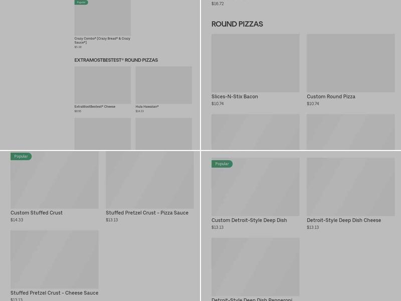 Little Caesars Pizza Menu