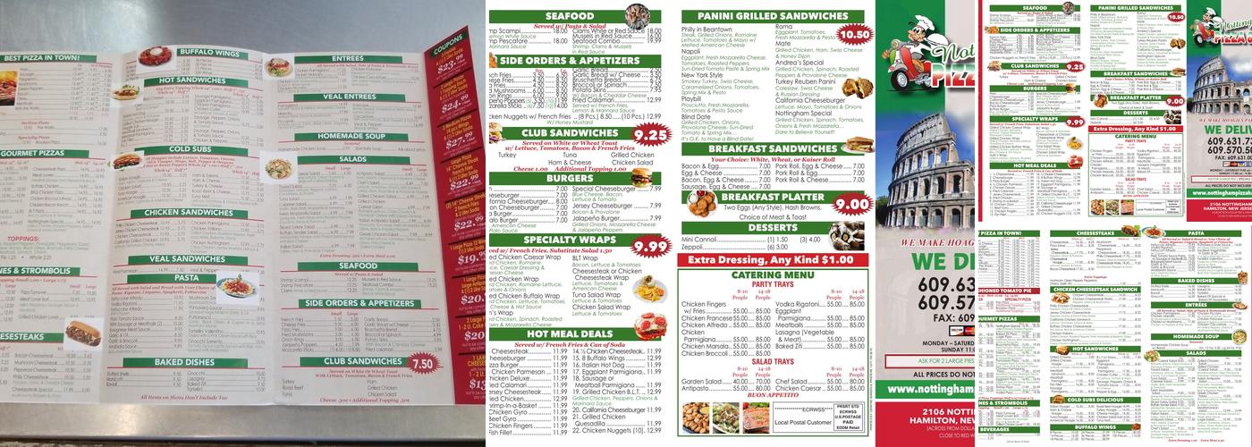 Nottingham's Pizza & Deli Menu